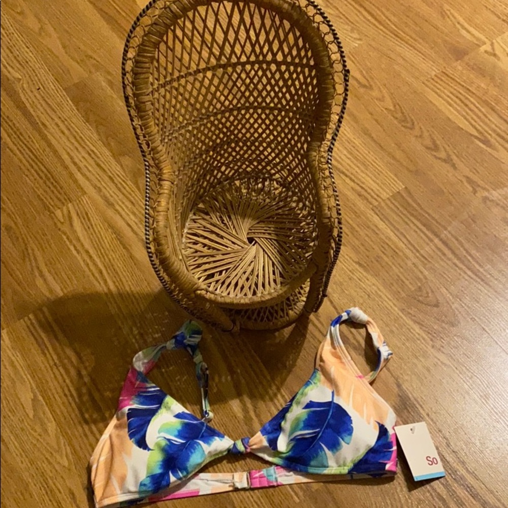 BNWT SO Calm Palm sexy bralette swimwear size L